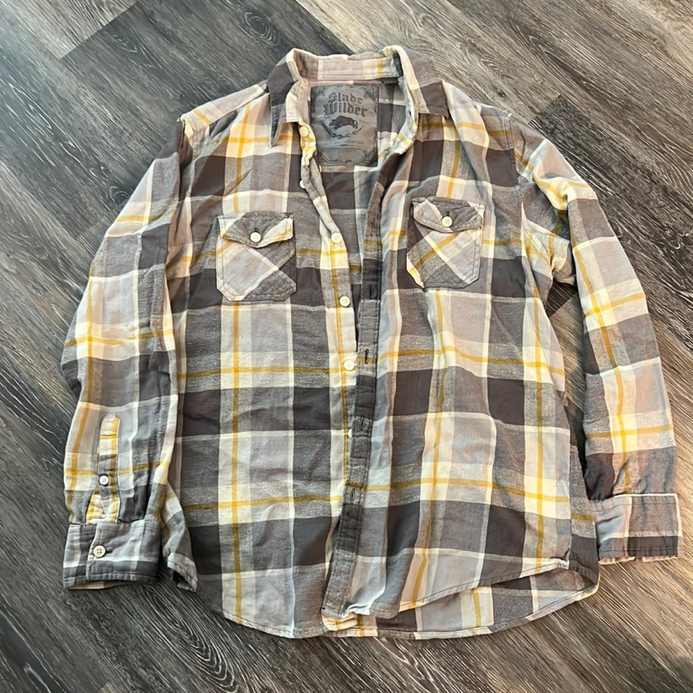 Grey Yellow Soft Flannel